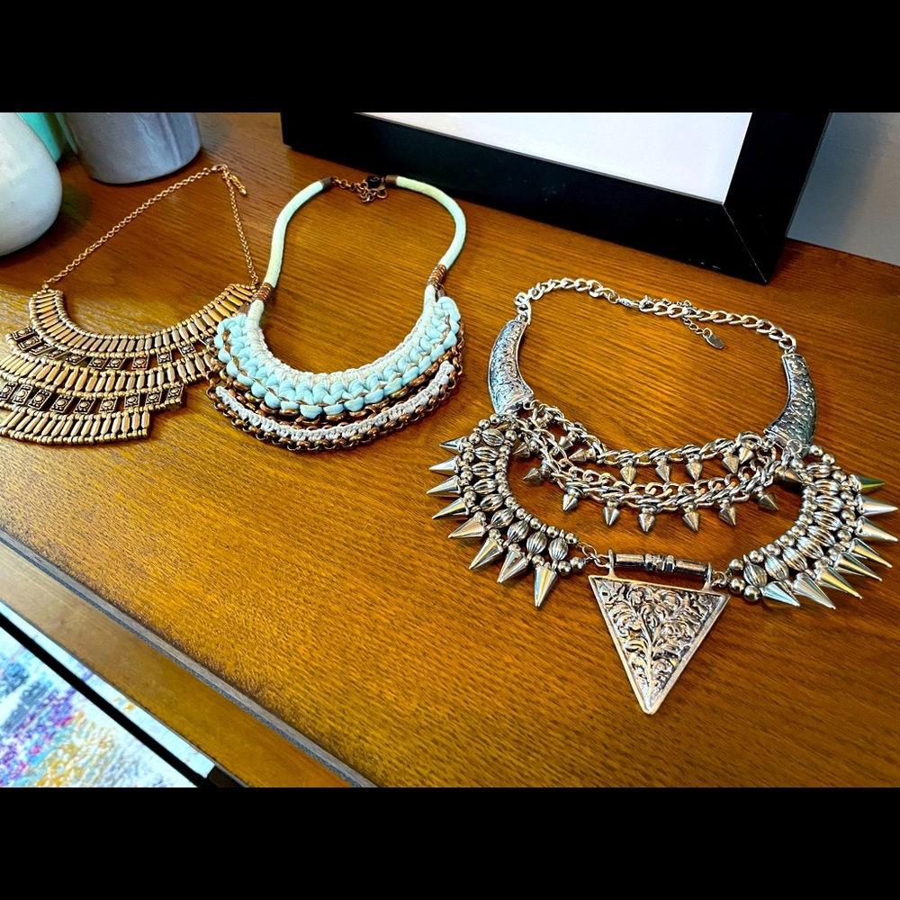 Etsy finds statement chokers from around the world, silver, gold, and mint
